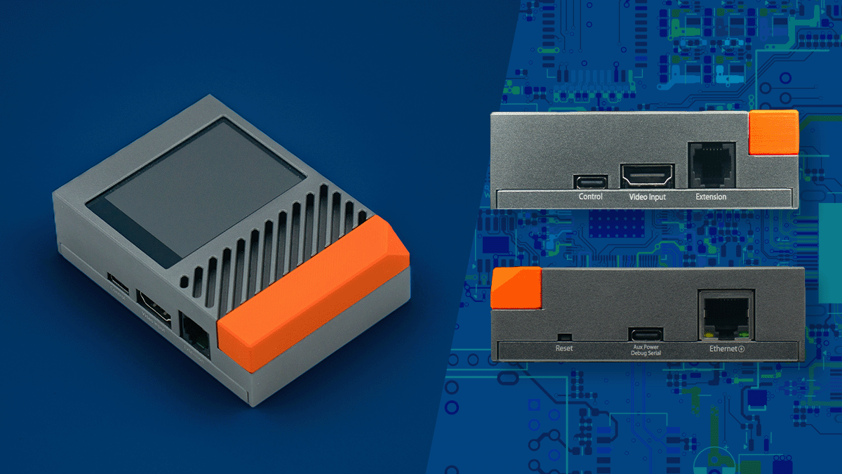 LeafKVM hardware with CNC enclosure and protection circuitry